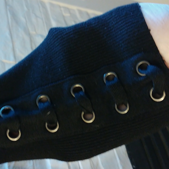 Michel Studio V Neck Lace Up Sleeve Sweater Size 2x - Picture 4 of 5